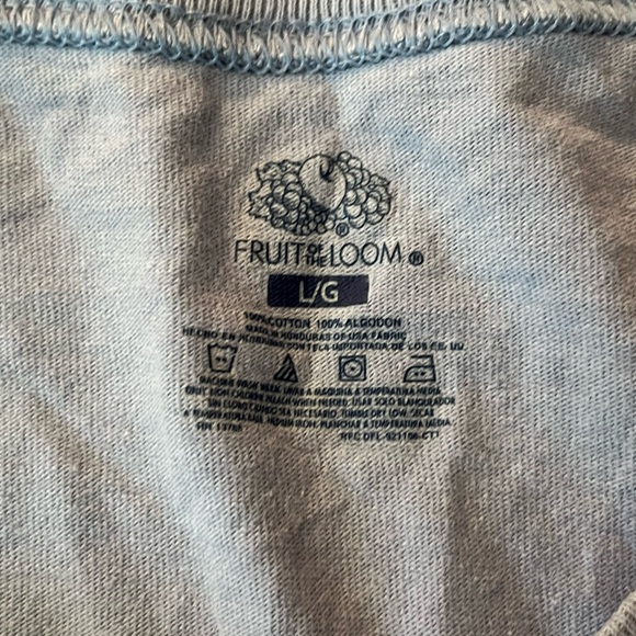 Fruit of the Loom Light Blue Sleeveless Tank Top – Size Large - Picture 2 of 2